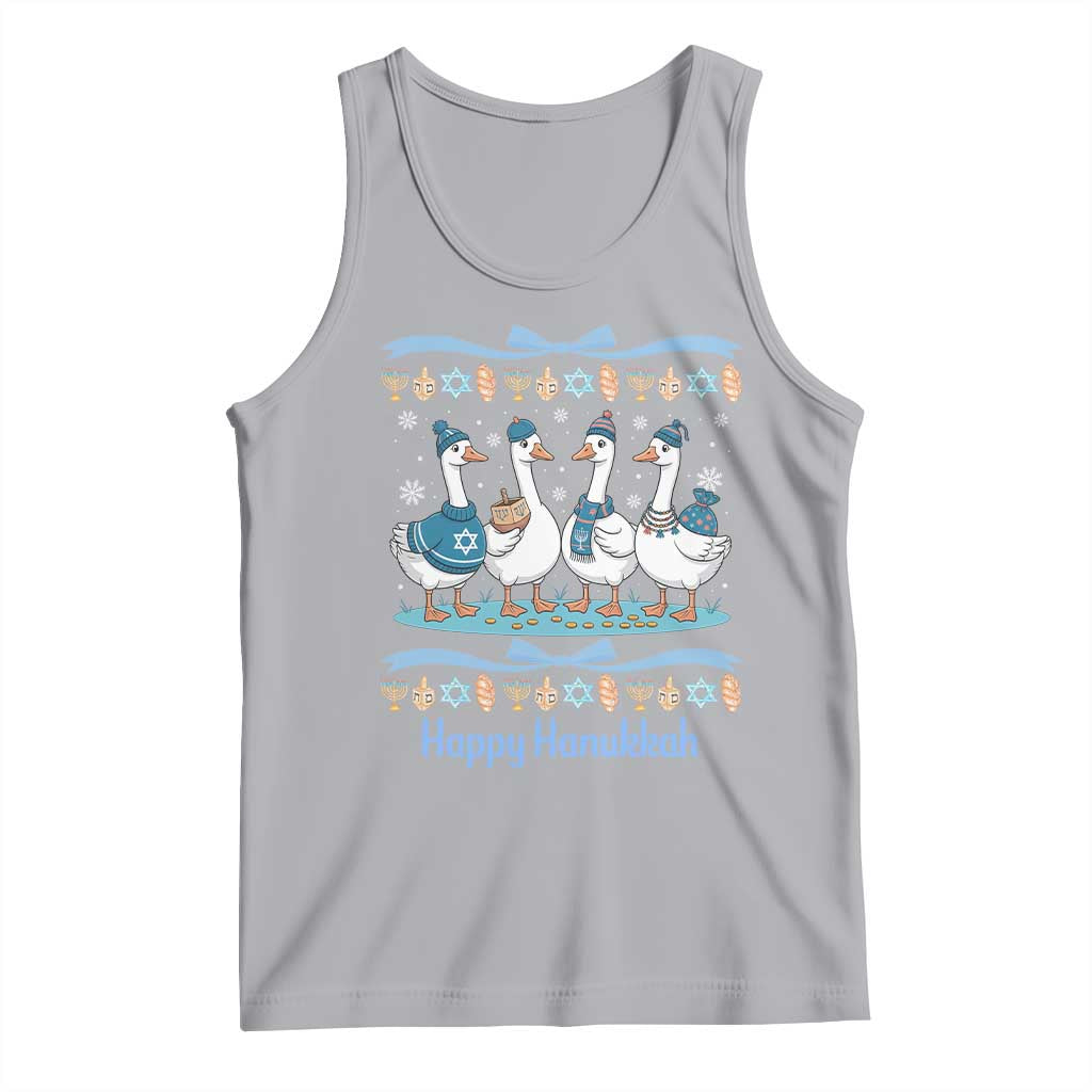 Happy Hanukkah Tank Top Funny Silly Goose Chanukah TS14 Athletic Heather Print Your Wear