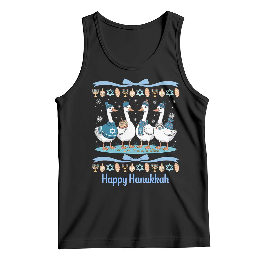 Happy Hanukkah Tank Top Funny Silly Goose Chanukah TS14 Black Print Your Wear