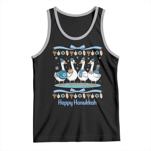 Happy Hanukkah Tank Top Funny Silly Goose Chanukah TS14 Black Athletic Heather Print Your Wear