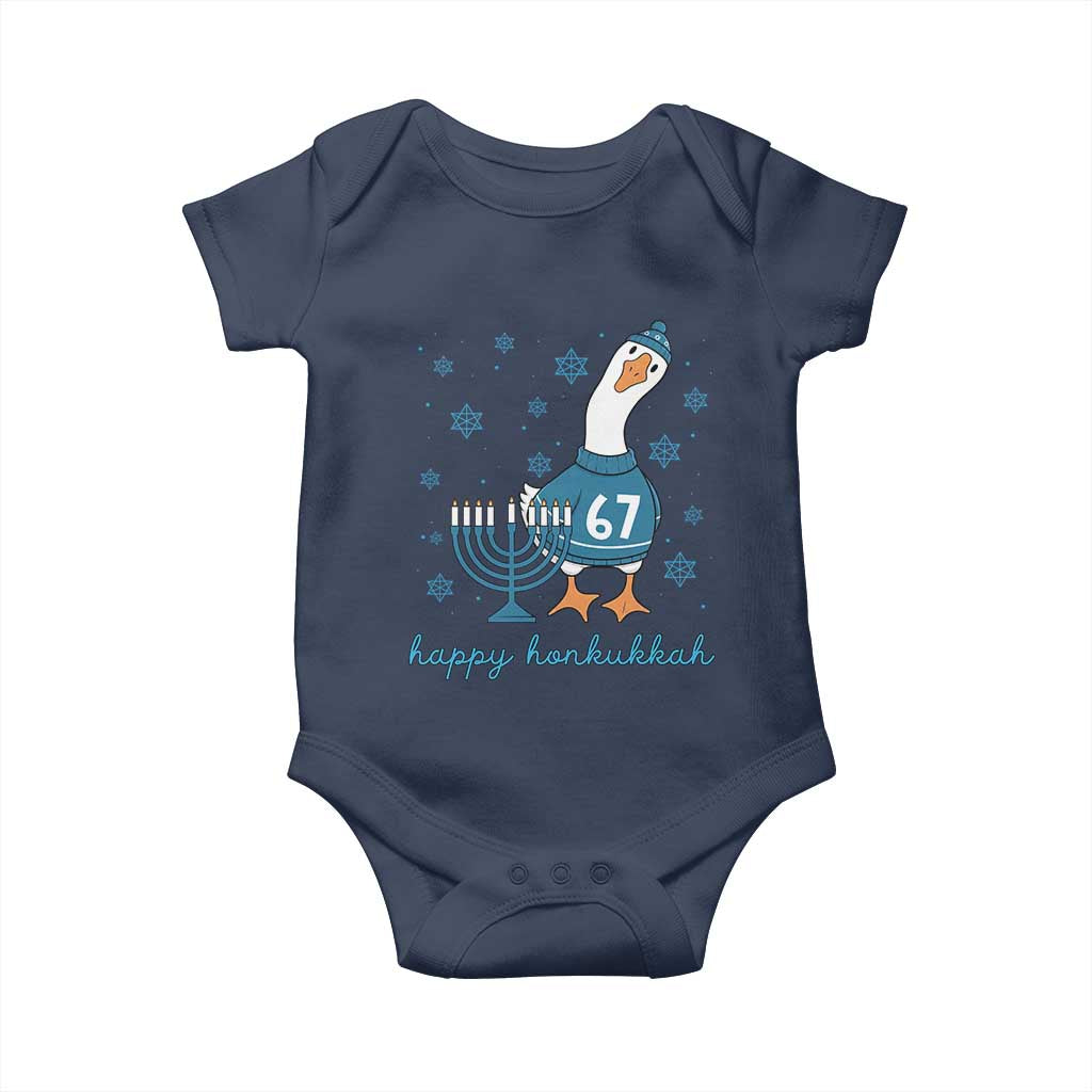 67 Six Seven Silly Goose Hanukkah Meme Baby Onesie Happy Honkukkah TS14 Navy Print Your Wear