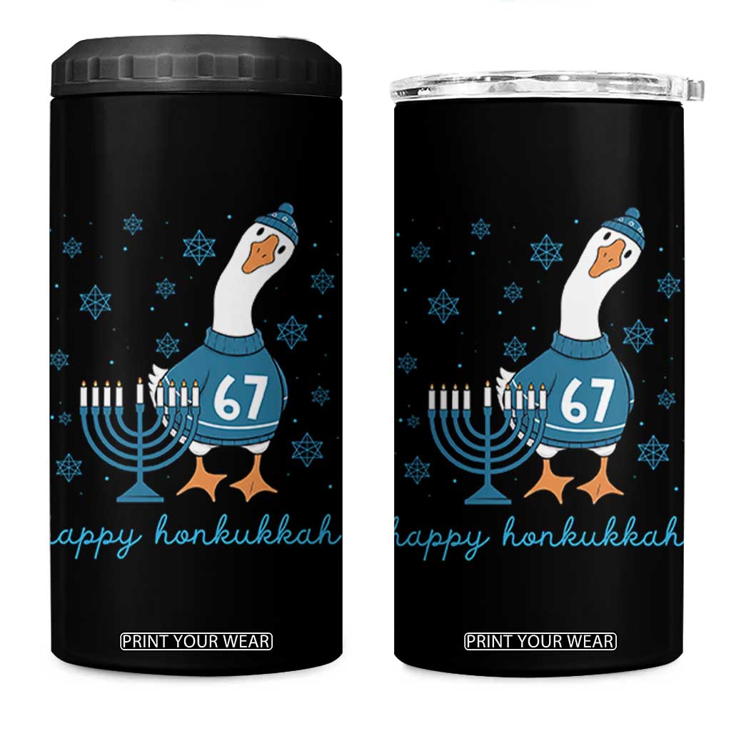 67 Six Seven Silly Goose Hanukkah Meme 4 in 1 Can Cooler Tumbler Happy Honkukkah TS14 One Size: 16 oz Black Print Your Wear