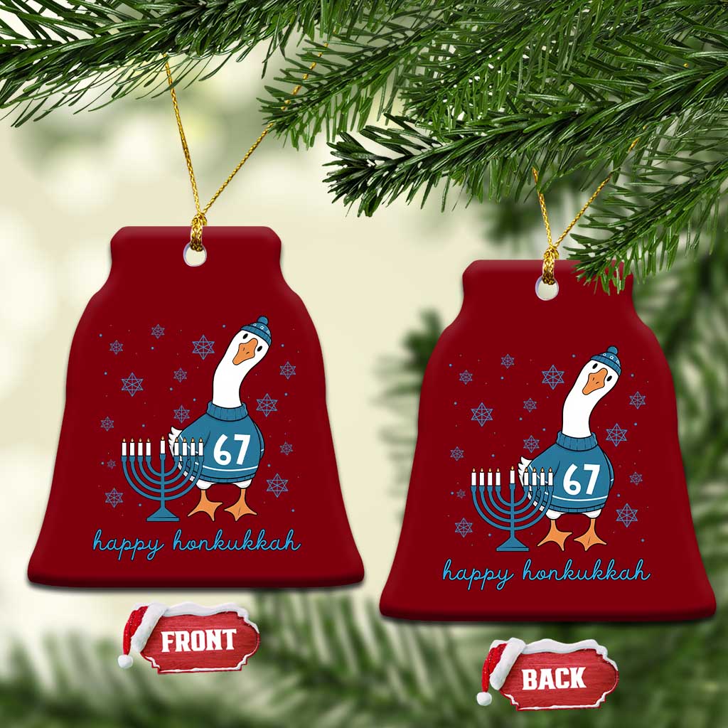 67 Six Seven Silly Goose Hanukkah Meme Ceramic Ornament Happy Honkukkah TS14 Print Your Wear