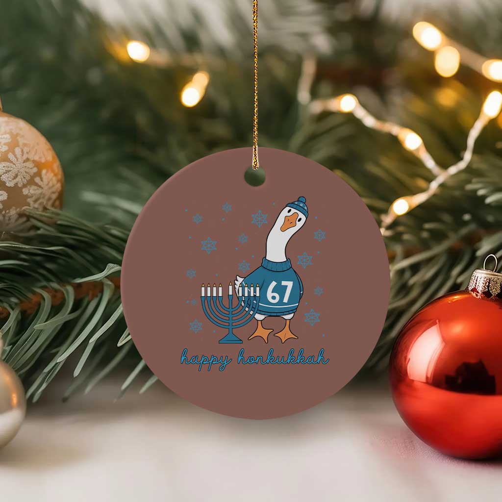 67 Six Seven Silly Goose Hanukkah Meme Ceramic Ornament Happy Honkukkah TS14 1pc Mocha Print Your Wear