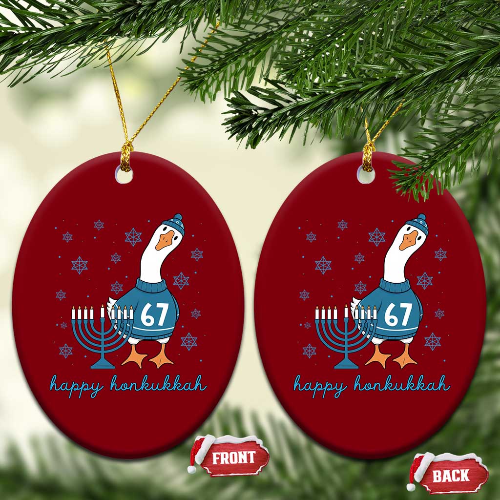 67 Six Seven Silly Goose Hanukkah Meme Ceramic Ornament Happy Honkukkah TS14 Print Your Wear