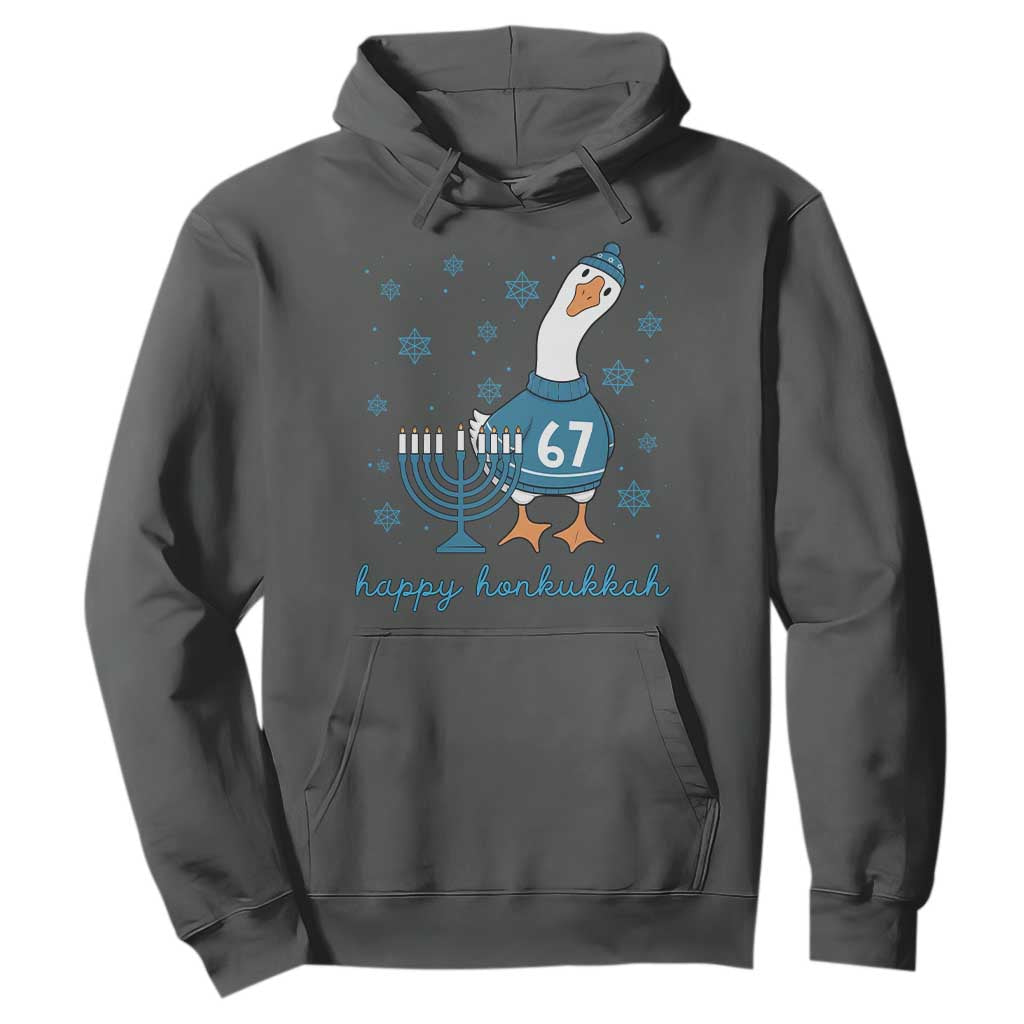 67 Six Seven Silly Goose Hanukkah Meme Hoodie Happy Honkukkah TS14 Dark Heather Print Your Wear