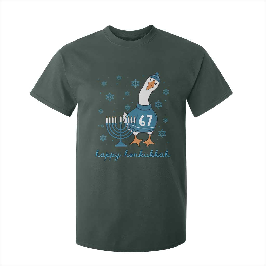 67 Six Seven Silly Goose Hanukkah Meme T Shirt For Kid Happy Honkukkah TS14 Dark Forest Green Print Your Wear