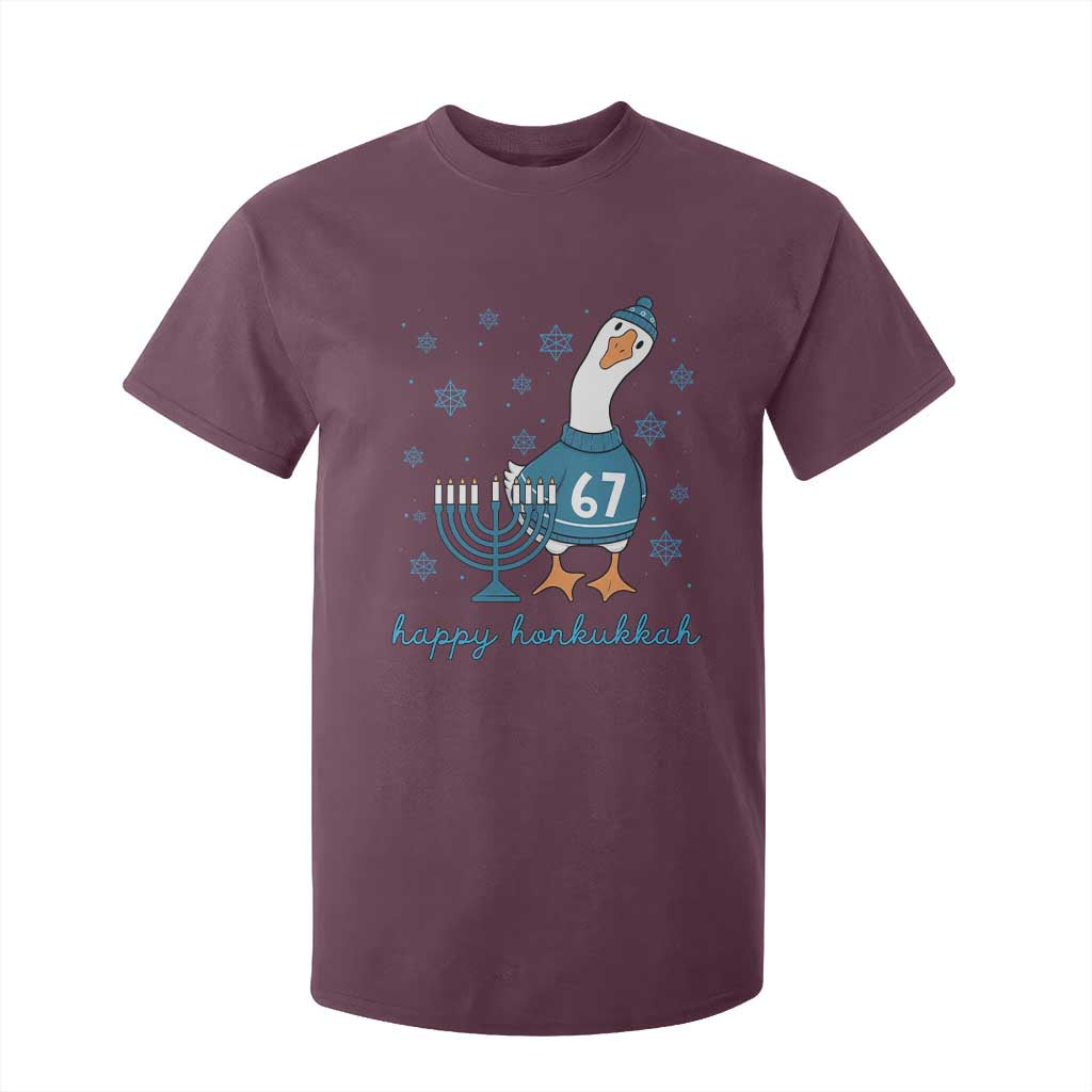 67 Six Seven Silly Goose Hanukkah Meme T Shirt For Kid Happy Honkukkah TS14 Maroon Print Your Wear