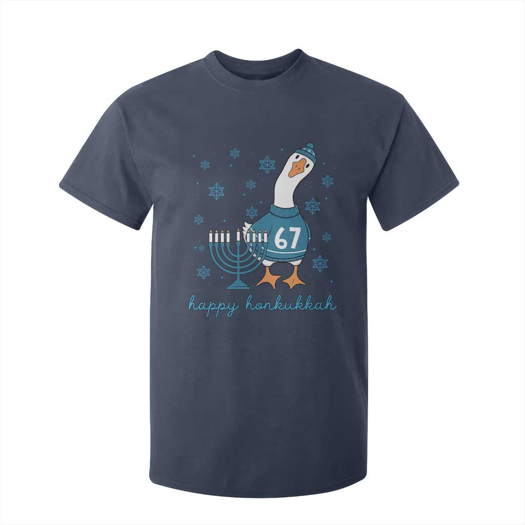 67 Six Seven Silly Goose Hanukkah Meme T Shirt For Kid Happy Honkukkah TS14 Navy Print Your Wear