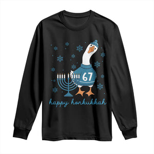 67 Six Seven Silly Goose Hanukkah Meme Long Sleeve Shirt Happy Honkukkah TS14 Black Print Your Wear