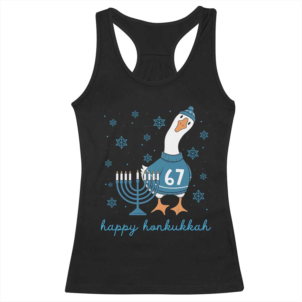 67 Six Seven Silly Goose Hanukkah Meme Racerback Tank Top Happy Honkukkah TS14 Black Print Your Wear