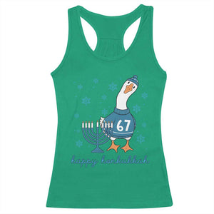 67 Six Seven Silly Goose Hanukkah Meme Racerback Tank Top Happy Honkukkah TS14 Irish Green Print Your Wear