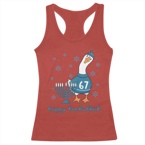 67 Six Seven Silly Goose Hanukkah Meme Racerback Tank Top Happy Honkukkah TS14 Red Print Your Wear