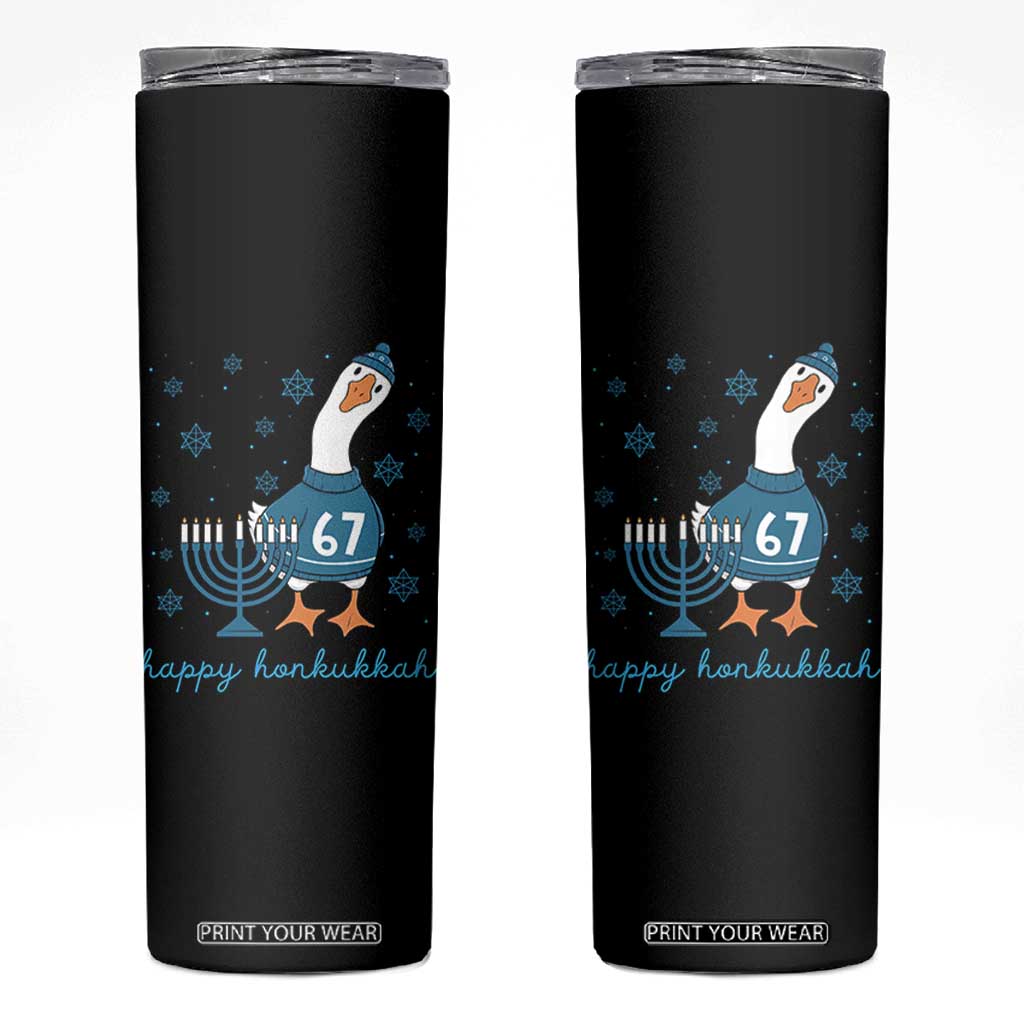 67 Six Seven Silly Goose Hanukkah Meme Skinny Tumbler Happy Honkukkah TS14 Black Print Your Wear