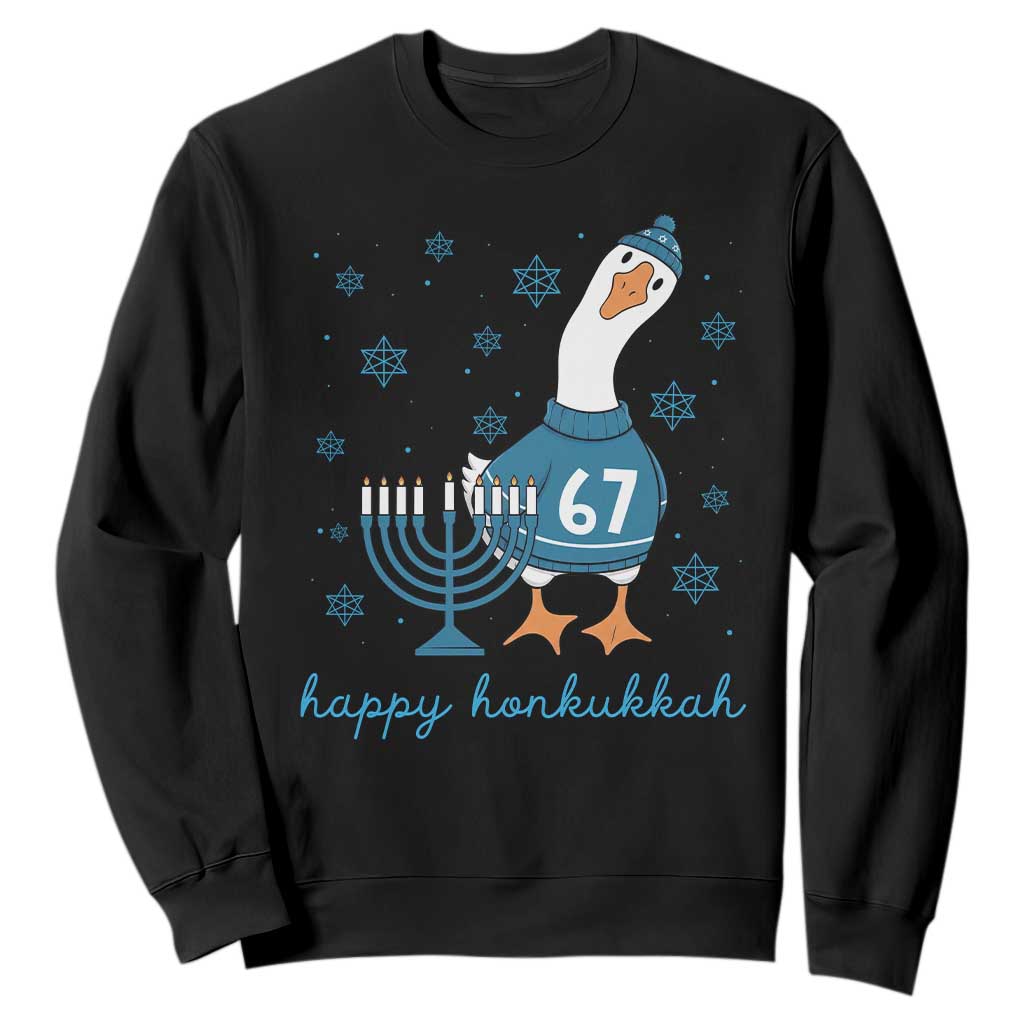 67 Six Seven Silly Goose Hanukkah Meme Sweatshirt Happy Honkukkah TS14 Black Print Your Wear