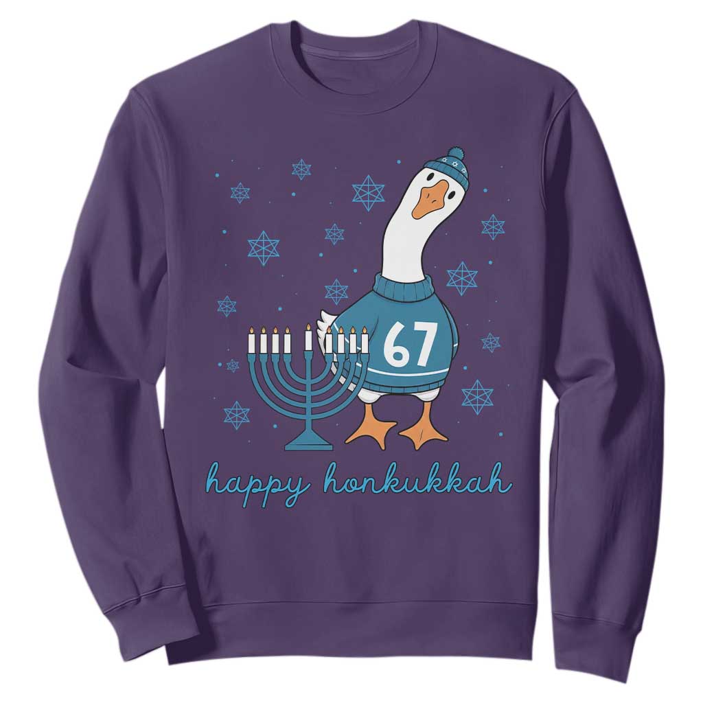 67 Six Seven Silly Goose Hanukkah Meme Sweatshirt Happy Honkukkah TS14 Purple Print Your Wear