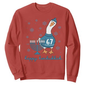 67 Six Seven Silly Goose Hanukkah Meme Sweatshirt Happy Honkukkah TS14 Red Print Your Wear