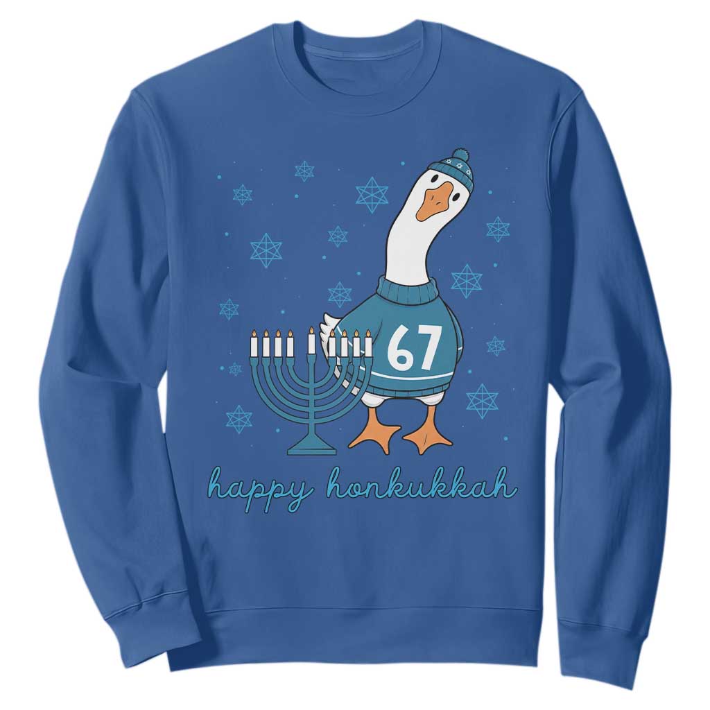 67 Six Seven Silly Goose Hanukkah Meme Sweatshirt Happy Honkukkah TS14 Royal Blue Print Your Wear