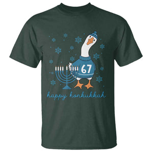 67 Six Seven Silly Goose Hanukkah Meme T Shirt Happy Honkukkah TS14 Dark Forest Green Print Your Wear