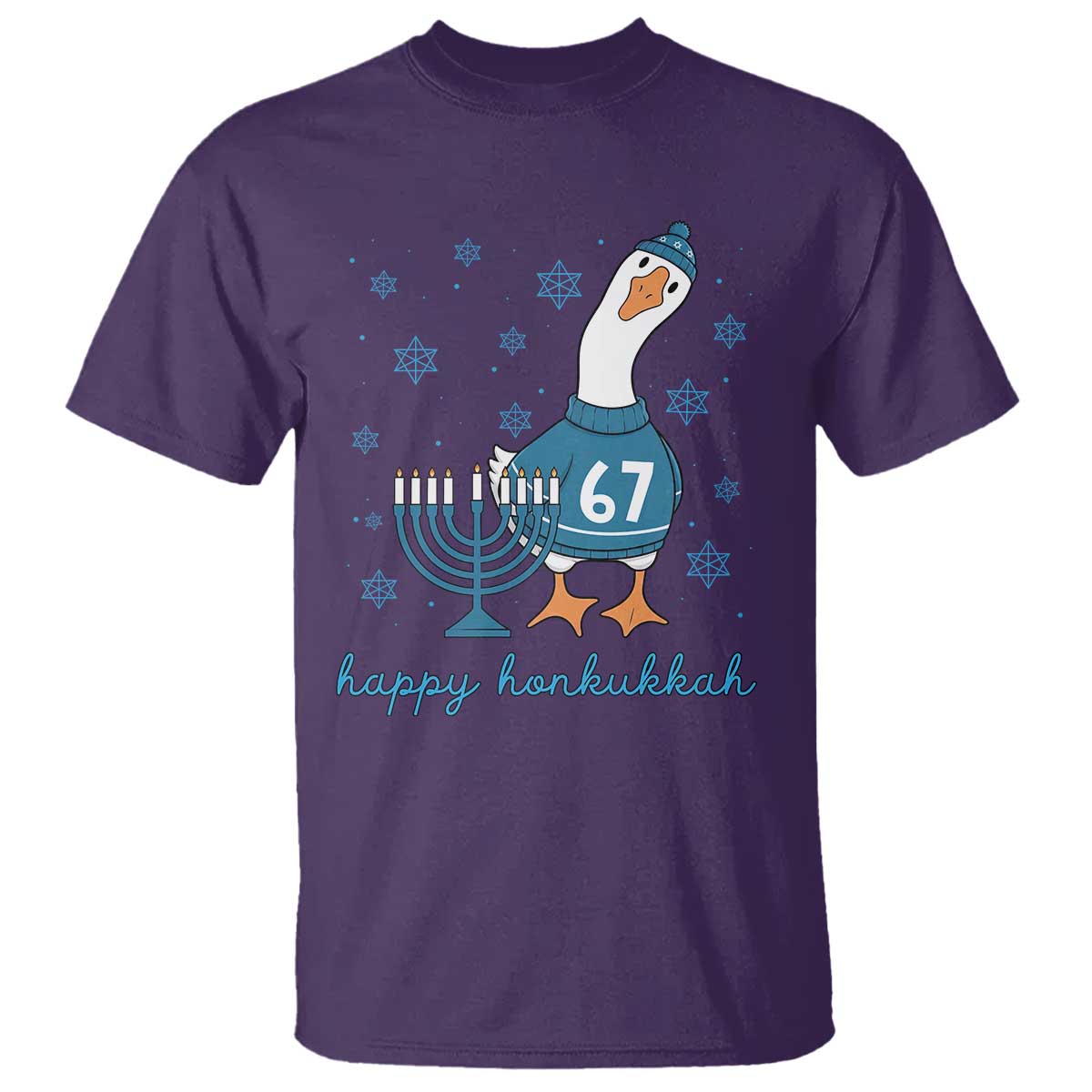 67 Six Seven Silly Goose Hanukkah Meme T Shirt Happy Honkukkah TS14 Purple Print Your Wear