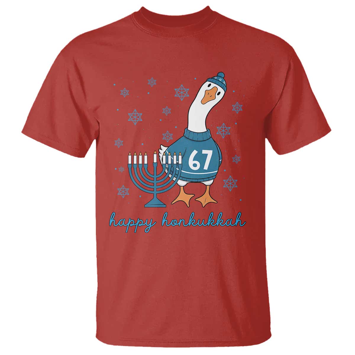 67 Six Seven Silly Goose Hanukkah Meme T Shirt Happy Honkukkah TS14 Red Print Your Wear