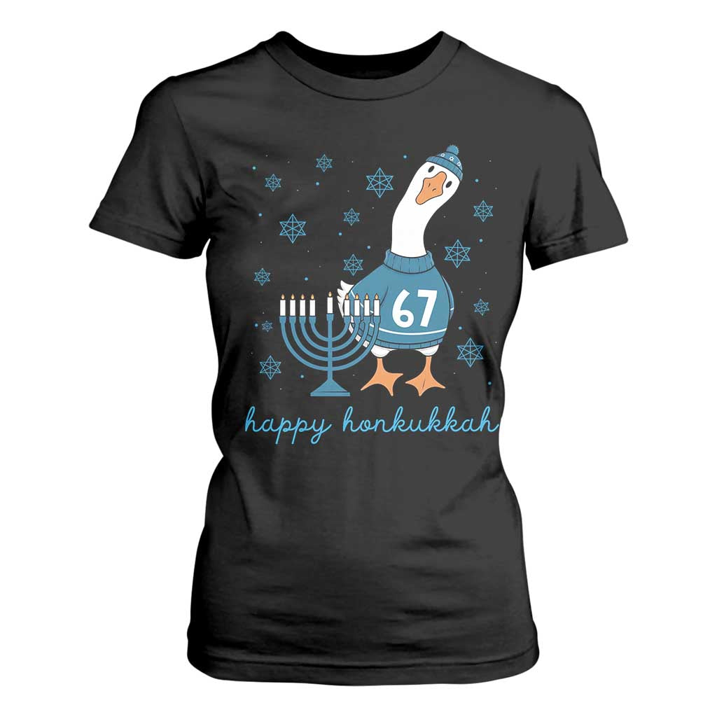 67 Six Seven Silly Goose Hanukkah Meme T Shirt For Women Happy Honkukkah TS14 Black Print Your Wear