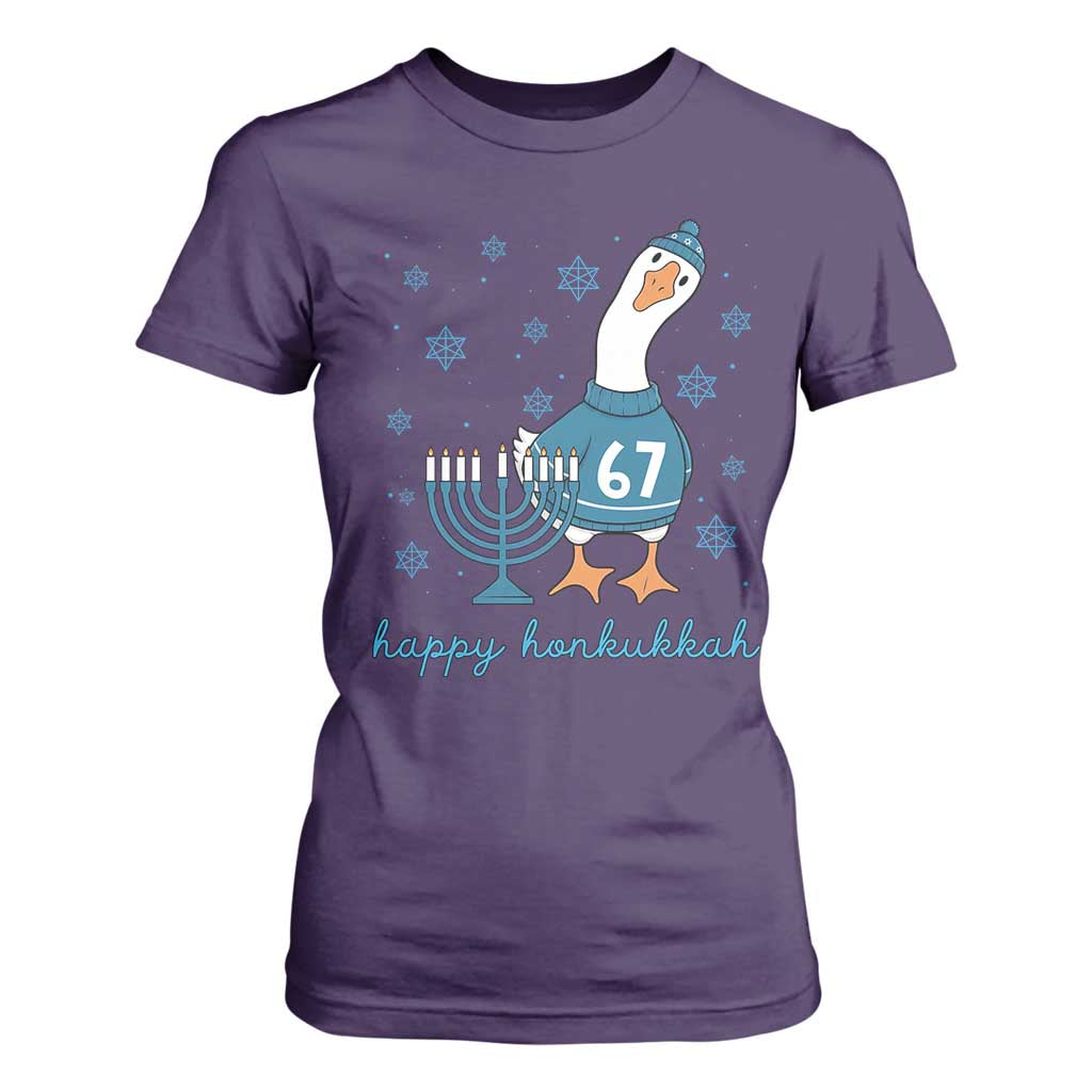 67 Six Seven Silly Goose Hanukkah Meme T Shirt For Women Happy Honkukkah TS14 Purple Print Your Wear