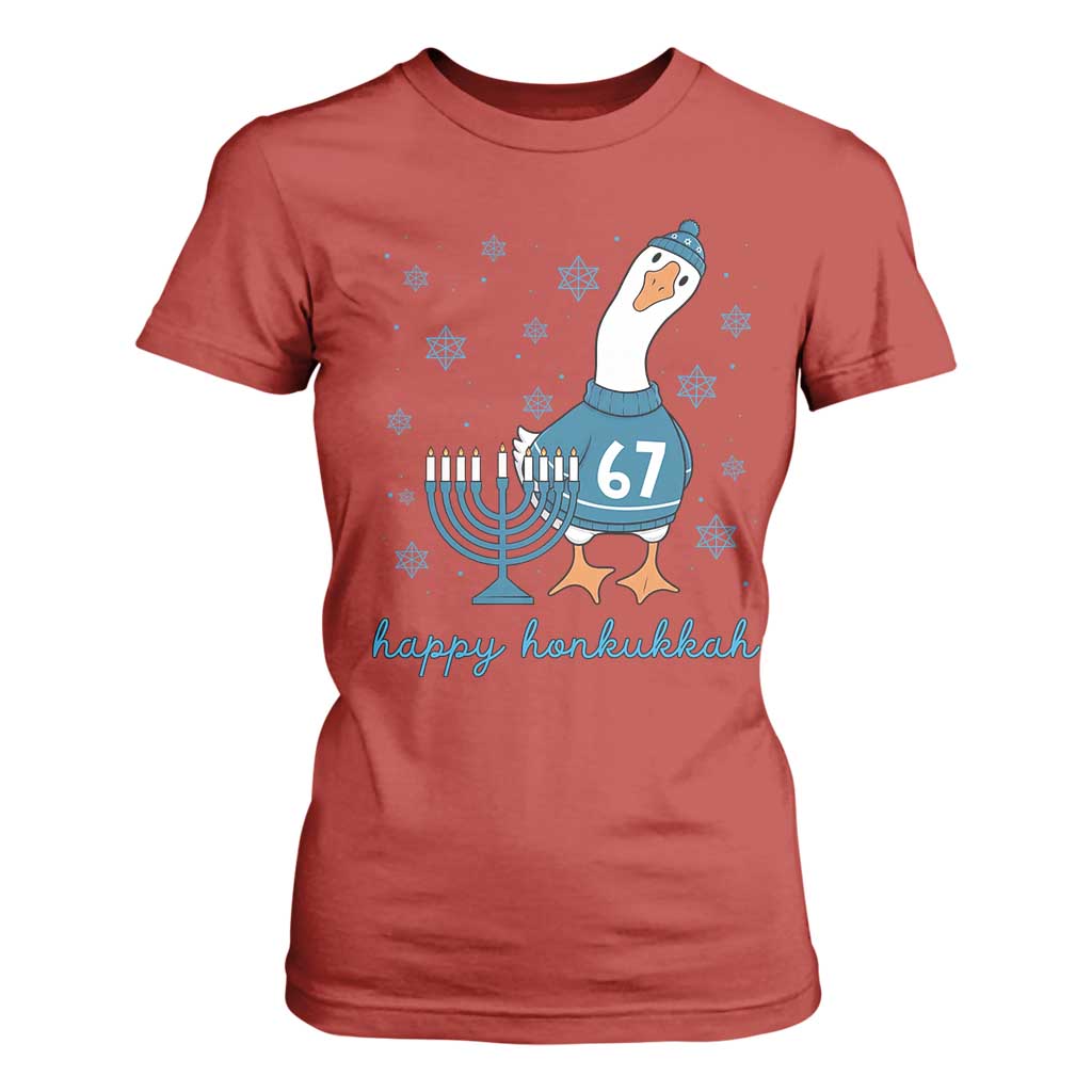 67 Six Seven Silly Goose Hanukkah Meme T Shirt For Women Happy Honkukkah TS14 Red Print Your Wear