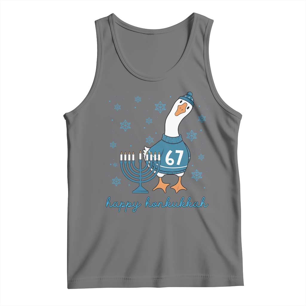 67 Six Seven Silly Goose Hanukkah Meme Tank Top Happy Honkukkah TS14 Black Heather Print Your Wear
