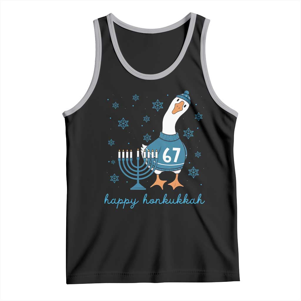 67 Six Seven Silly Goose Hanukkah Meme Tank Top Happy Honkukkah TS14 Black Athletic Heather Print Your Wear