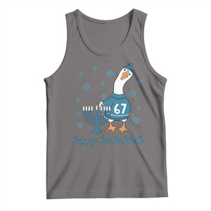 67 Six Seven Silly Goose Hanukkah Meme Tank Top Happy Honkukkah TS14 Deep Heather Print Your Wear