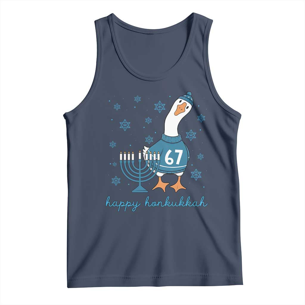67 Six Seven Silly Goose Hanukkah Meme Tank Top Happy Honkukkah TS14 Navy Print Your Wear