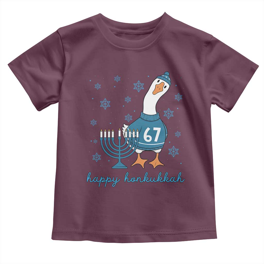 67 Six Seven Silly Goose Hanukkah Meme Toddler T Shirt Happy Honkukkah TS14 Maroon Print Your Wear