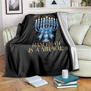 Funny Hanukkah Throw Blanket All I Want For Chanukkah Is A Miracle TS14 Print Your Wear