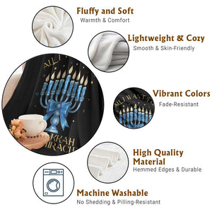 Funny Hanukkah Throw Blanket All I Want For Chanukkah Is A Miracle TS14 Print Your Wear