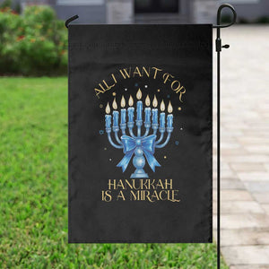Funny Hanukkah Garden Flag All I Want For Chanukkah Is A Miracle TS14 Print Your Wear