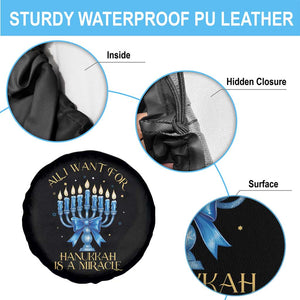 Funny Hanukkah Spare Tire Cover All I Want For Chanukkah Is A Miracle TS14 Print Your Wear