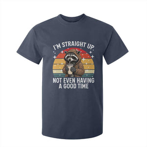 Funny Raccoon Meme T Shirt For Kid I Am Straight Up Not Even Having A Good Time TS14 Navy Print Your Wear