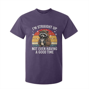 Funny Raccoon Meme T Shirt For Kid I Am Straight Up Not Even Having A Good Time TS14 Purple Print Your Wear
