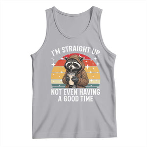 Funny Raccoon Meme Tank Top I Am Straight Up Not Even Having A Good Time TS14 Athletic Heather Print Your Wear
