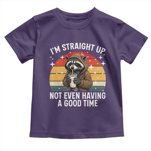 Funny Raccoon Meme Toddler T Shirt I Am Straight Up Not Even Having A Good Time TS14 Purple Print Your Wear