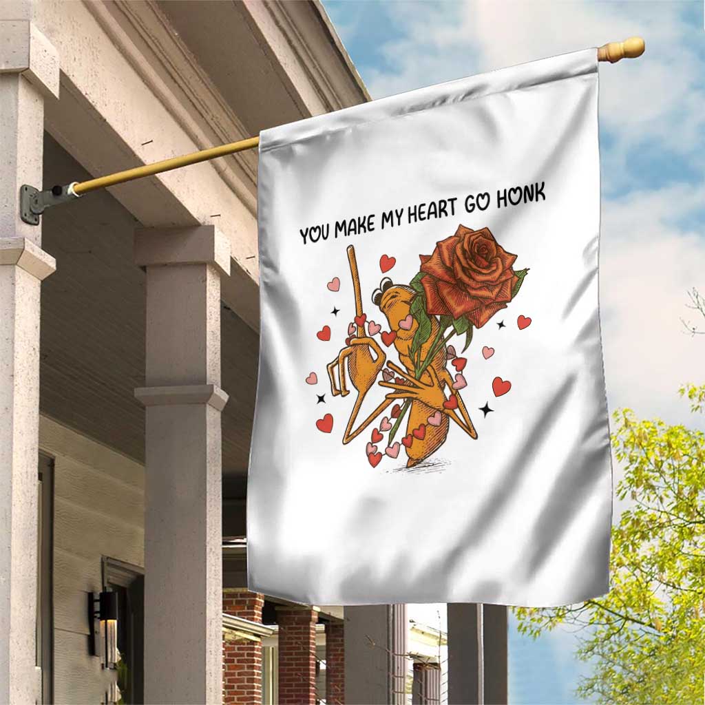 Marcus The Worm Valentine Meme Garden Flag You Make My Heart Go Honk TS14 Print Your Wear