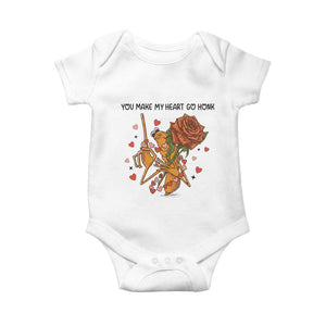 Marcus The Worm Valentine Meme Baby Onesie You Make My Heart Go Honk TS14 White Print Your Wear