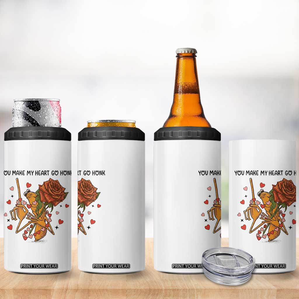 Marcus The Worm Valentine Meme 4 in 1 Can Cooler Tumbler You Make My Heart Go Honk TS14 Print Your Wear