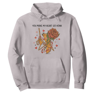 Marcus The Worm Valentine Meme Hoodie You Make My Heart Go Honk TS14 Ice Gray Print Your Wear