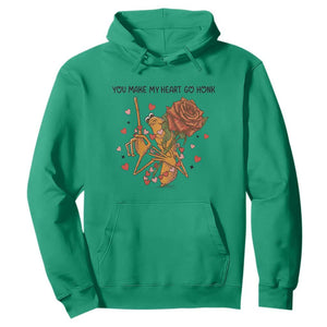 Marcus The Worm Valentine Meme Hoodie You Make My Heart Go Honk TS14 Irish Green Print Your Wear
