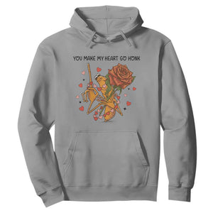 Marcus The Worm Valentine Meme Hoodie You Make My Heart Go Honk TS14 Sport Gray Print Your Wear