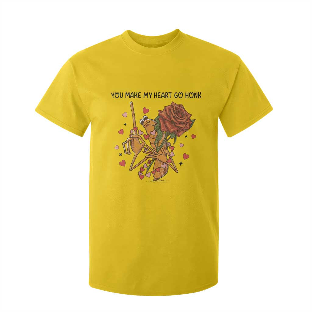 Marcus The Worm Valentine Meme T Shirt For Kid You Make My Heart Go Honk TS14 Daisy Print Your Wear