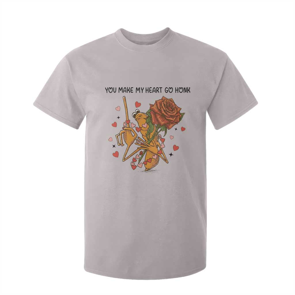 Marcus The Worm Valentine Meme T Shirt For Kid You Make My Heart Go Honk TS14 Ice Gray Print Your Wear