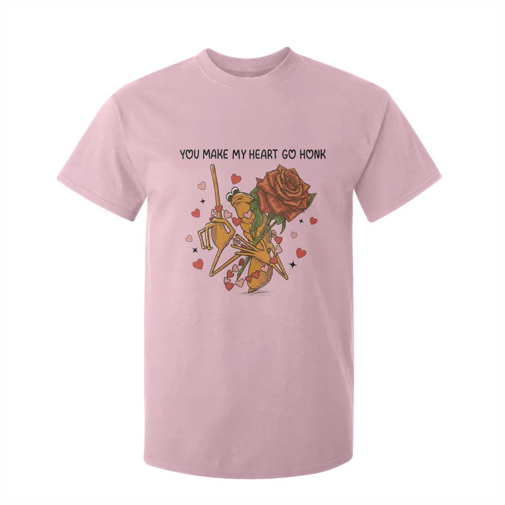 Marcus The Worm Valentine Meme T Shirt For Kid You Make My Heart Go Honk TS14 Light Pink Print Your Wear