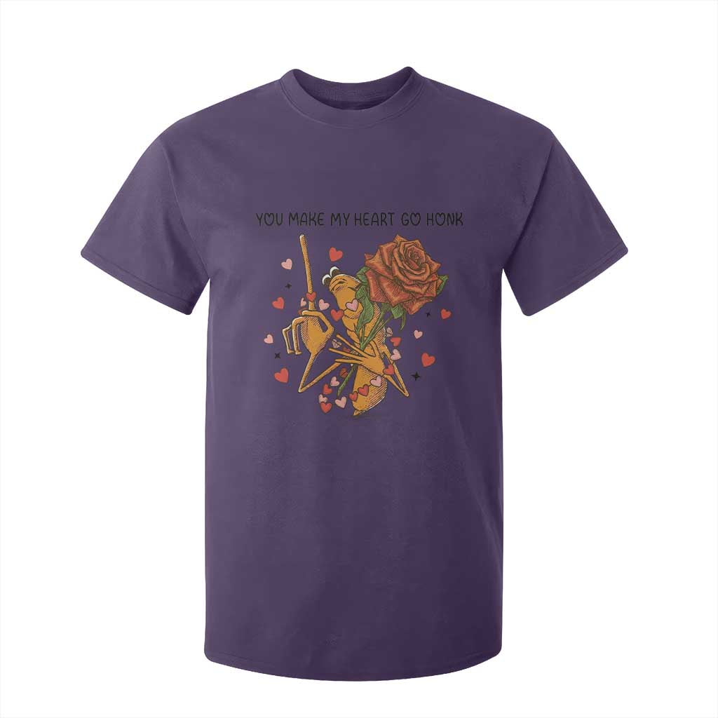 Marcus The Worm Valentine Meme T Shirt For Kid You Make My Heart Go Honk TS14 Purple Print Your Wear